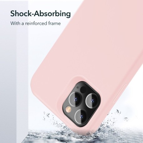 Противоударный силиконовый чехол ESR Cloud Series на iPhone 12 Pro Max - розовый