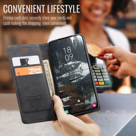 Чохол-книжка CaseMe-013 Multifunctional для Samsung Galaxy S25 Edge 5G - чорний