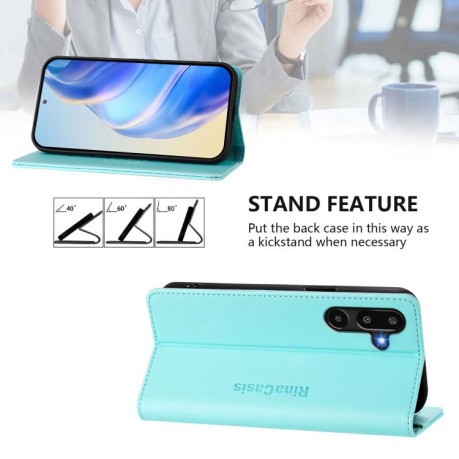 Чехол-книжка RC01 Dual-Folded Magnetic Suction RFID Leather на Samsung Galaxy M16 / F16 5G Global - зеленый
