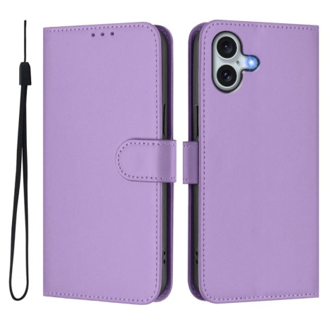 Чехол-книжка Skin Feel S-type для iPhone 16 Plus - фиолетовый