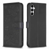 Чехол-книжка Four-leaf Clasp Embossed на Samsung Galaxy A35 - черный
