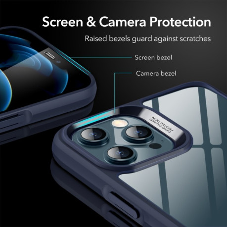 Протиударний чохол ESR Ice Shield Series для iPhone 12/12 Pro - синій