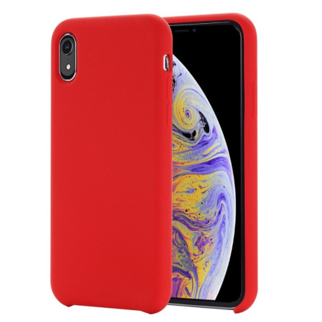Противоударный чехол Liquid Silicone для iPhone XR - красный