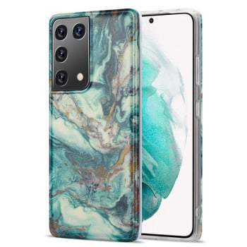 Протиударний чохол Gilt Marble на Samsung Galaxy S21 Ultra - зелений