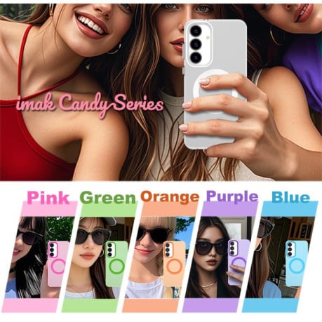 Чохол IMAK Candy Series з MagSafe на Samsung Galaxy S25 FE 5G - білий
