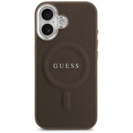 Оригинальный чехол Guess Classic Logo с MagSafe на iPhone 17 - Brown