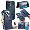 Чехол-книжка CaseNeo MagSafe RFID Anti-theft Zipper Wallet Retro Leather на OPPO A6 Pro 4G / 5G Global — синий