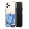 Протиударний чохол Marble Pattern Glittery Powder для iPhone 12 Pro Max - прозоро-синій