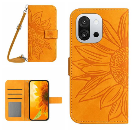 Чехол-книжка Skin Feel Sun Flower для OnePlus 13T - желтый