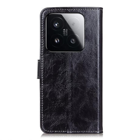 Чехол-книжка Magnetic Retro Crazy Horse Texture на Xiaomi 15T 5G - черный