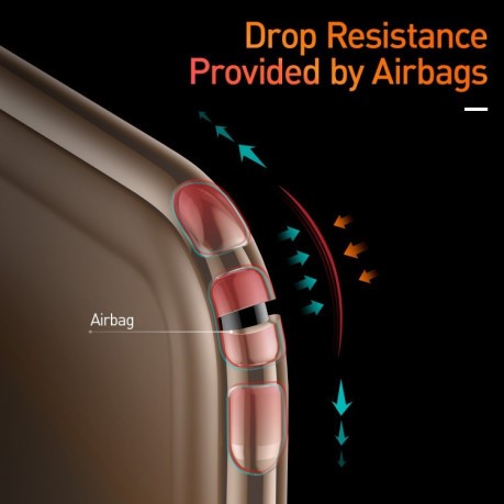 Ударозащитный чехол Baseus Safety Airbags на iPhone 11-прозрачно-золотой