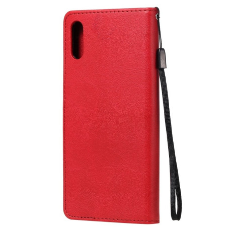 Чехол-книжка Solid Color для Xiaomi Redmi 9A - красный