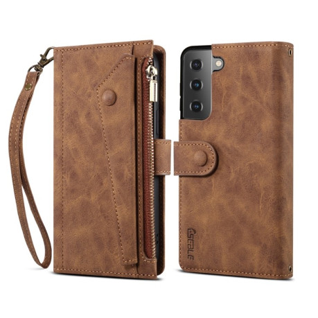 Чохол-гаманець Retro Frosted для Samsung Galaxy S22 Plus 5G - коричневий