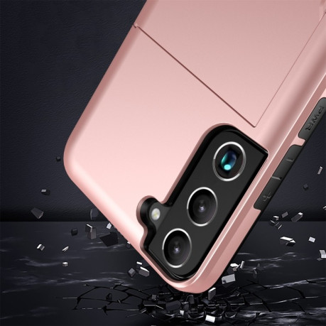 Противоударный чехол Armor Slide Card Slot для Samsung Galaxy S22 Plus 5G - розовый