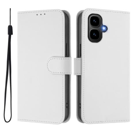 Чехол-книжка с мягким покрытием (Skin Feel) со шнурком на Infinix Smart 10 4G - белый