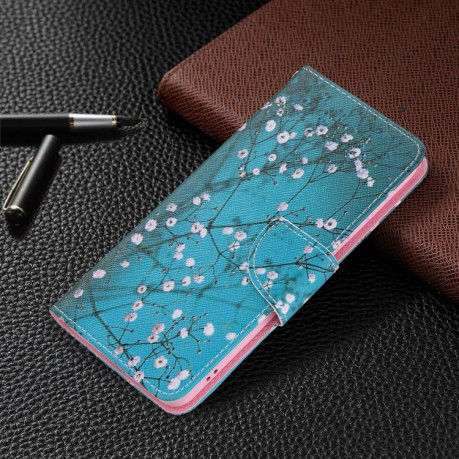 Чехол-книжка Colored Drawing Series на Samsung Galaxy S21 FE - Plum Blossom