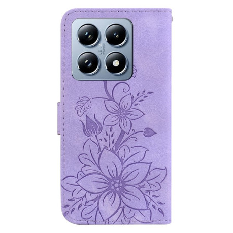 Чохол-книжка Lily Embossed Leather для Xiaomi 14T Pro - фіолетовий