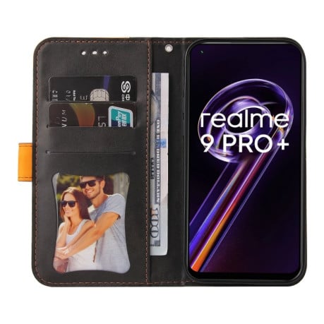 Чохол-книжка Business Stitching-Color для Realme 9 Pro Plus - помаранчевий