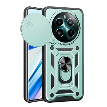 Протиударний чохол Camera Sliding для Realme 12+ 5G/12 4G/13 4G - зелений