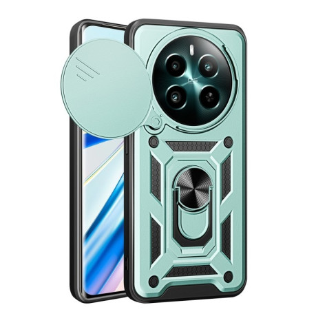 Протиударний чохол Camera Sliding для Realme 12+ 5G Global - зелений