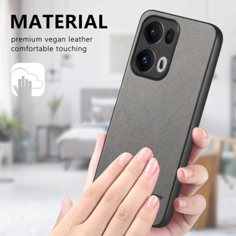 Чехол Twill Fabric Leather Skin Back для OPPO Reno13 Global - серый