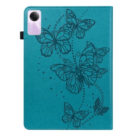 Чохол-книжка Butterfly Rose Embossed для Xiaomi Redmi Pad SE - синій
