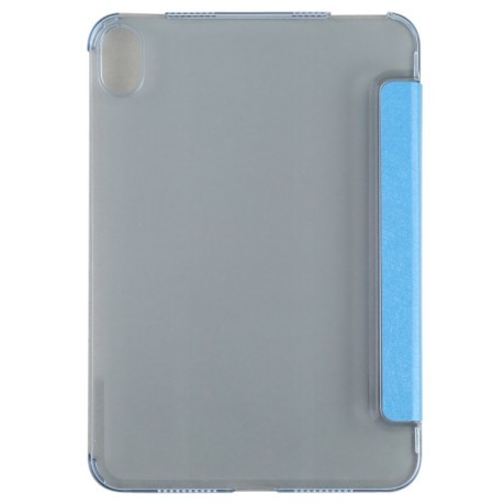 Чехол-книжка Silk Texture Three-fold на iPad mini 6 - голубой