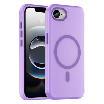 Противоударный чехол MagSafe Frosted Translucent TPU + PC для iPhone 17e/16e - фиолетовый