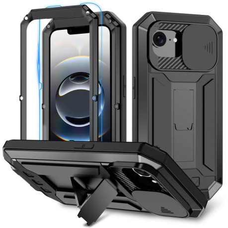 Противоударный чехол R-JUST Sliding для iPhone 16e - черный