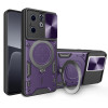 Противоударный чехол CD Texture Sliding Camshield Magnetic Holder на Infinix Hot 40i / Smart 8 - фиолетовый