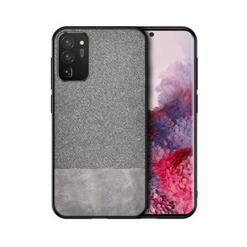 Ударозащитный чехол Cloth Texture на Samsung Galaxy S20 FE - серый