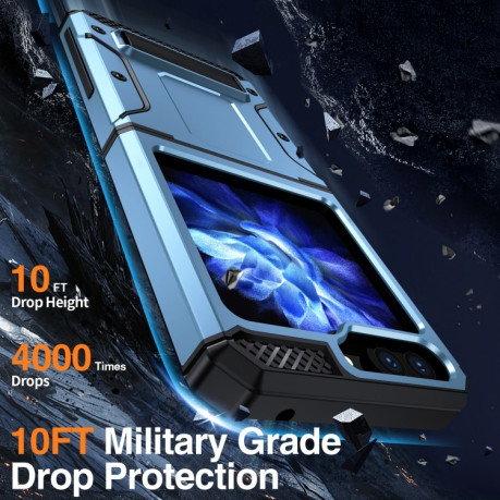 Протиударний чохол Matte Holder Series для Samsung Galaxy Flip 5 - блакитний