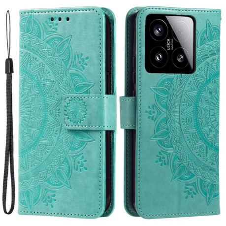 Чохол-книжка Totem Flower для Xiaomi 15 - зелений