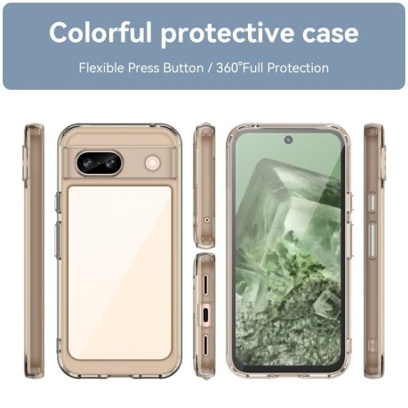 Протиударний чохол Colorful Acrylic Series для Google Pixel 8a - прозоро-сірий