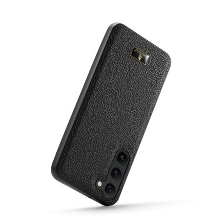 Противоударный чехол Fierre Shann Leather для Samsung Galaxy S24+ 5G - черный