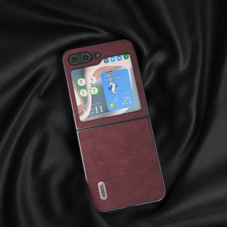 Протиударний чохол ABEEL Dream Litchi Texture для Samsung Galaxy Flip 5 - фіолетовий