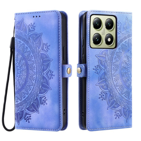 Чехол-книжка с тиснением “Totem” на Xiaomi 14T Pro - фиолетовый