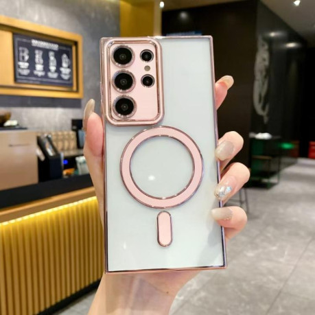 Чохол Imitation Original Magsafe TPU  для Samsung Galaxy S25 Ultra 5G - рожевий