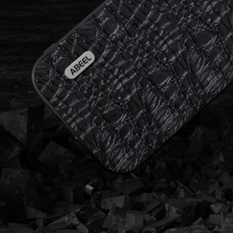 Чохол ABEEL Genuine Leather Canopy для iPhone 15 Plus black - чорний