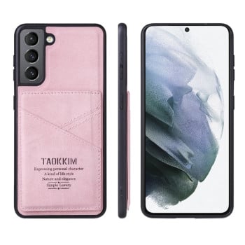 Протиударний чохол TAOKKIM Retro Matte для Samsung Galaxy S21 FE - рожевий