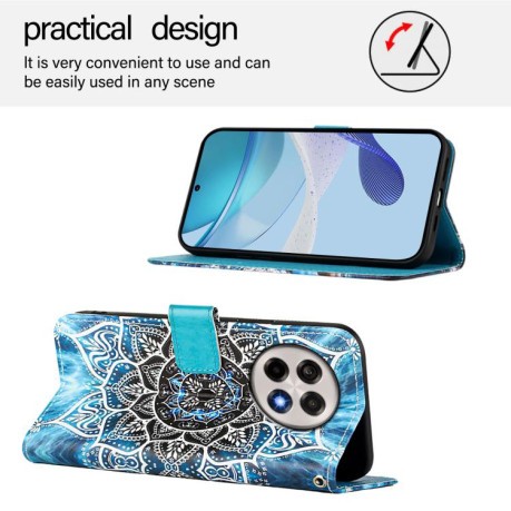 Чехол-книжка Colored Drawing Pattern Plain Weave Leather для OnePlus 13R / Ace 5 / 5 Pro - Mandala