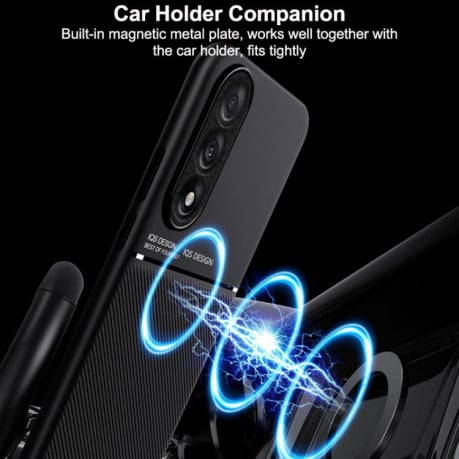 Противоударный чехол Tilt Strip Grain на OnePlus Ace 5 Ultra / Nord 5 - зеленый