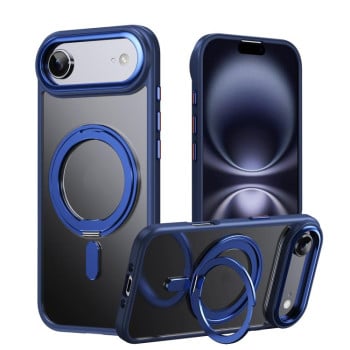 Ударозащитный чехол 360 Rotating MagSafe Magnetic Frosted на For iPhone Air - синий