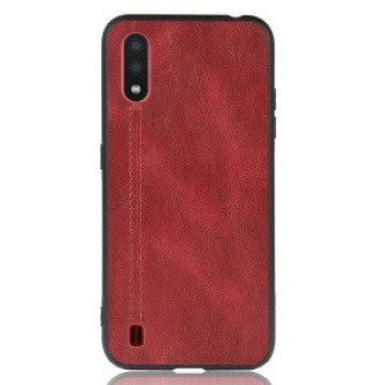 Ударозащитный чехол Sewing Cow Pattern на Samsung Galaxy A01-красный