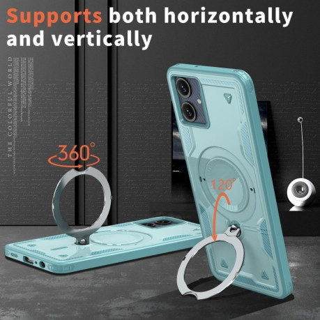 Протиударний чохол MagSafe Holder Armor PC Hybrid  для Samsung Galaxy A06 4G - блакитний