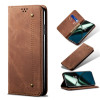Чохол книжка Denim Texture Casual Style на OnePlus 11R / Ace 2 - коричневий