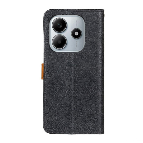 Чохол-книжка European Floral для Redmi Note 14 4G - чорний