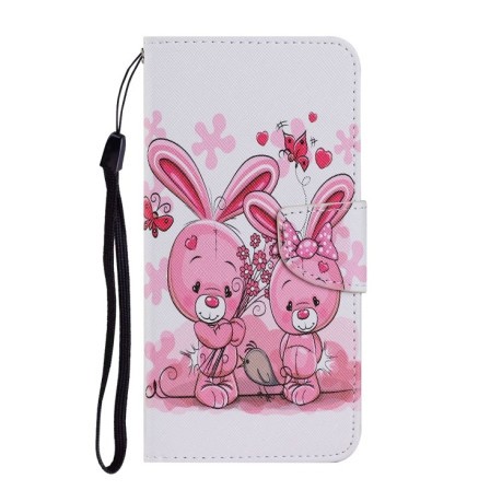 Чохол-книжка Coloured Drawing Pattern Samsung Galaxy M32/A22 4G - Cute Rabbit