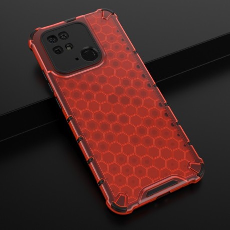 Противоударный чехол Honeycomb на Xiaomi Poco C40/Redmi 10c - красный