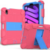 Противоударный чехол Two-Color Robot для iPad mini 6 - пурпурно-красный